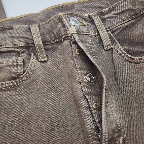 Re/Done 70s High Rise Short Jeans Washed Chocolate Sz 25 NWT - Picture 4 of 7